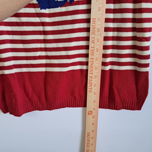 Talbots Red and White Striped Sweater with Navy Anchor NWT - Picture 7 of 12